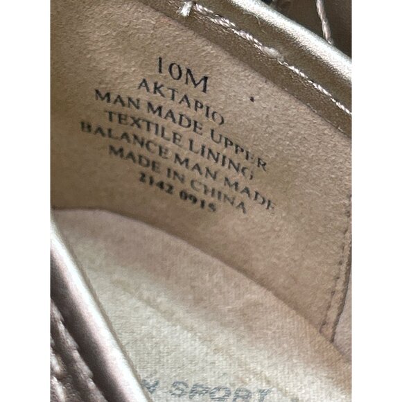 Anne Klein Sport Gold Quilted Ballet Flats Shoes AK Tapio Size 10M - Picture 2 of 7